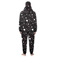 Custom Adult Onesie Pajamas with Hood for Men and Women, Sizes S to 4XL thumbnail 4