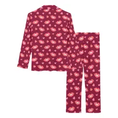 Custom Pajamas for Women, Long Sleeve Button-Up Pajama Set, Sizes XS to 5XL thumbnail 4