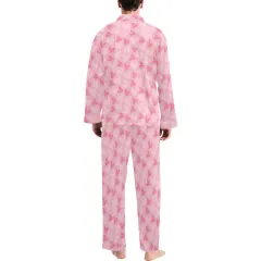 Custom Pajamas for Men, Long Sleeve Button-Up Pajama Set, Sizes S to 5XL thumbnail 2