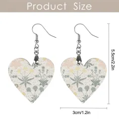 Personalized Wooden Heart Earrings with Your Photo, Printed on Both Sides thumbnail 5