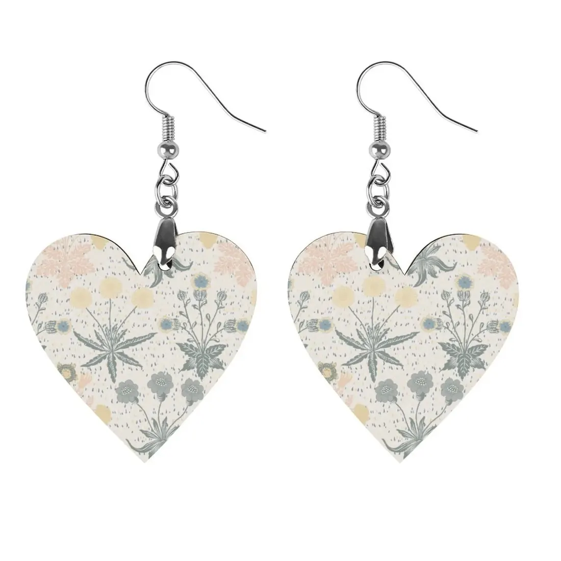 Personalized Wooden Heart Earrings with Your Photo, Printed on Both Sides — photo 6
