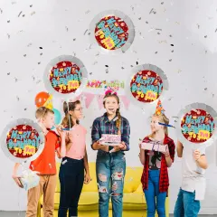 Custom Printed Party Balloons with Your Photo or Design, 18 Inch Foil, Set of 5 thumbnail 2