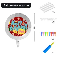 Custom Printed Party Balloons with Your Photo or Design, 18 Inch Foil, Set of 5 thumbnail 4
