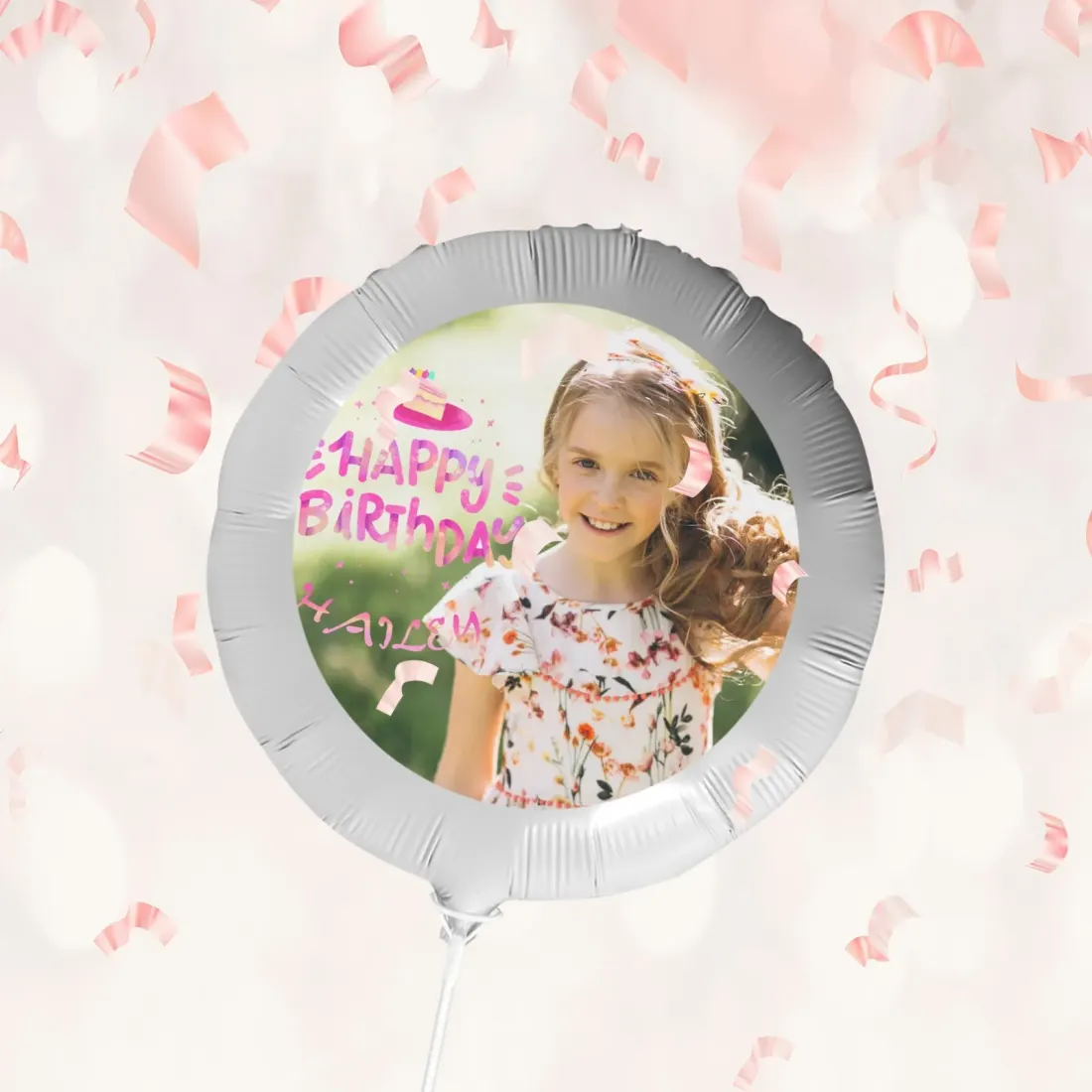Personalized Birthday Photo Balloon with Name, 18 Inch Foil Balloon Kit — photo 3