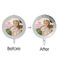 Personalized Birthday Photo Balloon with Name, 18 Inch Foil Balloon Kit thumbnail 5