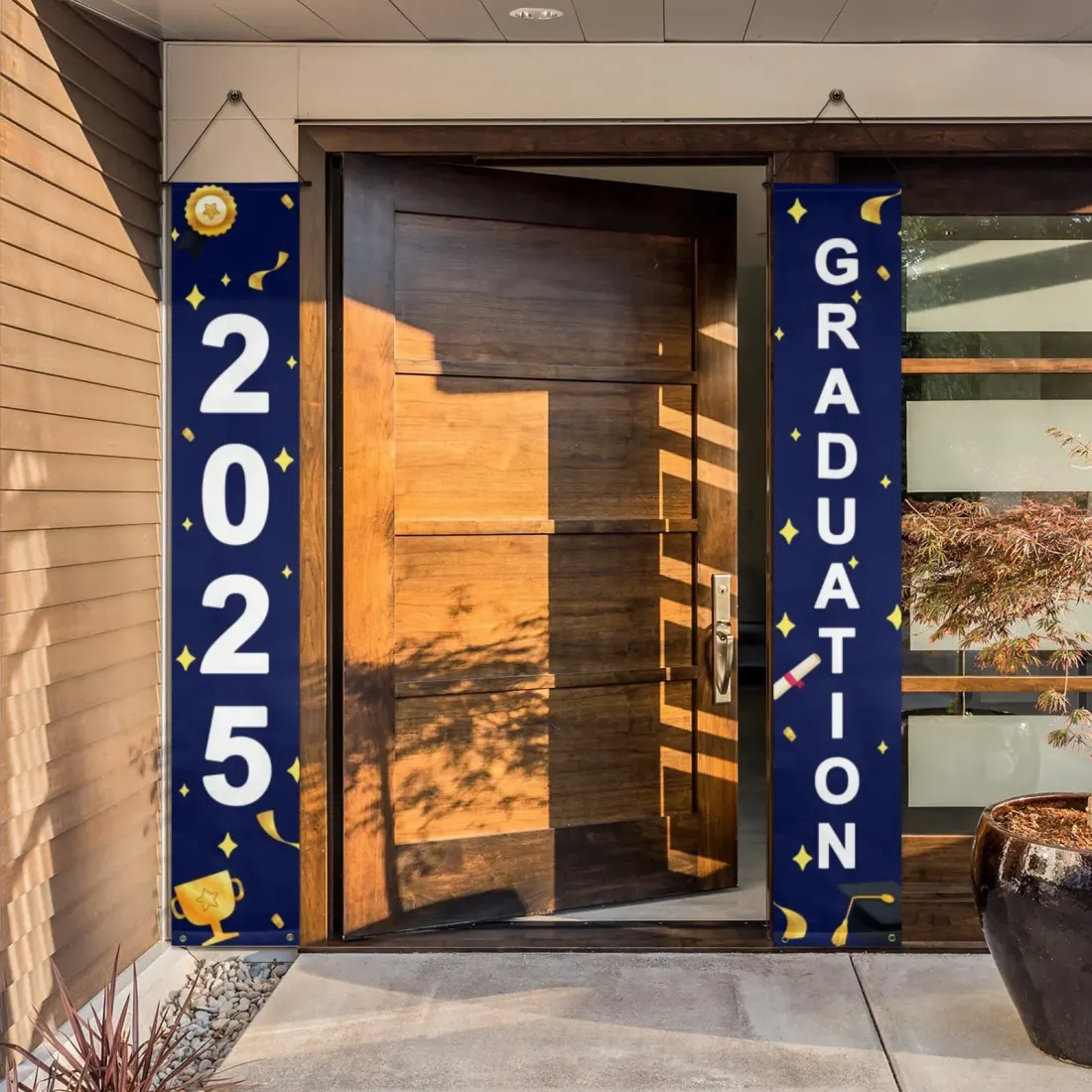 Custom Graduation Door Banner with Your Design, Porch Sign for Grad Party — photo 2