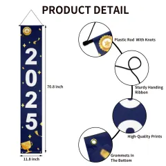 Custom Graduation Door Banner with Your Design, Porch Sign for Grad Party thumbnail 4