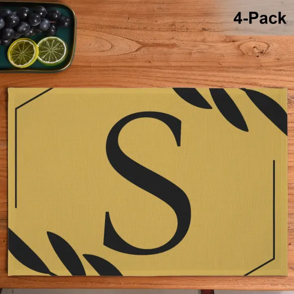 Personalized Table Placemats, Set of 4 with Your Design, 18 x 12 Inch