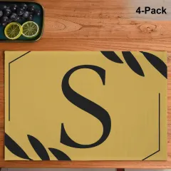 Personalized Table Placemats, Set of 4 with Your Design, 18 x 12 Inch thumbnail 1