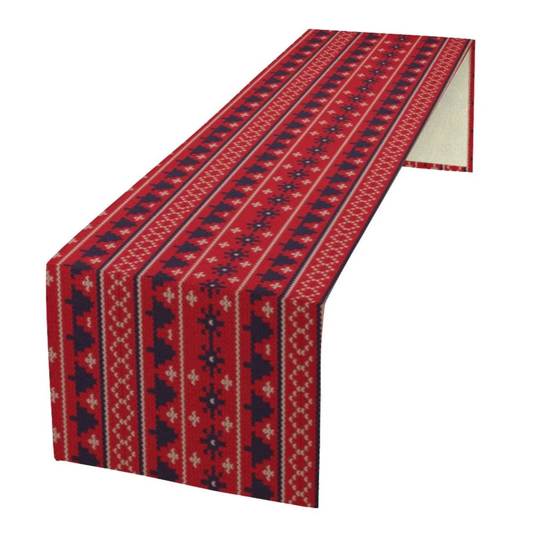 Custom Linen Table Runner with Your Design for Christmas, Weddings or Home — photo 2