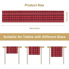 Custom Linen Table Runner with Your Design for Christmas, Weddings or Home thumbnail 4