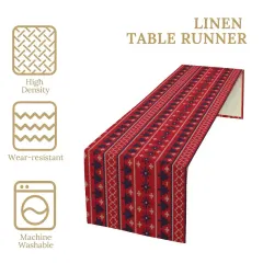 Custom Linen Table Runner with Your Design for Christmas, Weddings or Home thumbnail 5