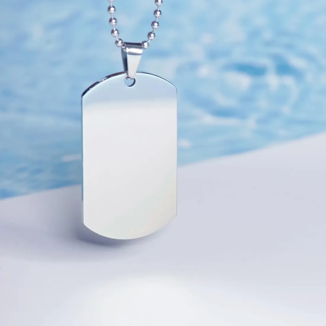 Baptized in Christ Dog Tag Necklace: Personalized Name Date Cross Engraved Christian Gift — photo 4