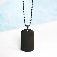 Baptized in Christ Dog Tag Necklace: Personalized Name Date Cross Engraved Christian Gift thumbnail 6