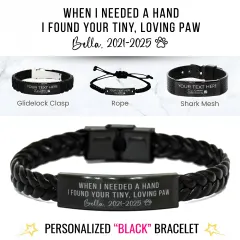Personalized Pet Memorial Bracelet: Custom Laser Engraved Pet Remembrance Jewelry thumbnail 1