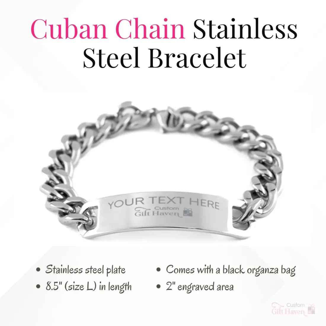 Custom God is Greater Than the Highs and Lows: G>∧∨ Scripture Men Religious Silver Bracelet — photo 2