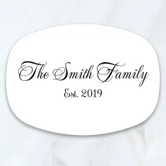 Personalized Family Name Oval Platter: Custom Elegant Celebration Home Decor Kitchenware Gift thumbnail 3