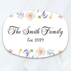 Personalized Family Name Oval Platter: Custom Elegant Celebration Home Decor Kitchenware Gift thumbnail 4