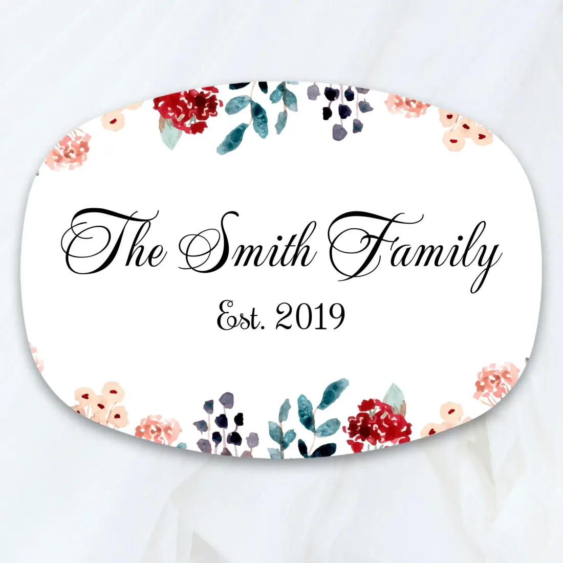 Personalized Family Name Oval Platter: Custom Elegant Celebration Home Decor Kitchenware Gift — photo 5
