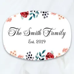 Personalized Family Name Oval Platter: Custom Elegant Celebration Home Decor Kitchenware Gift thumbnail 5