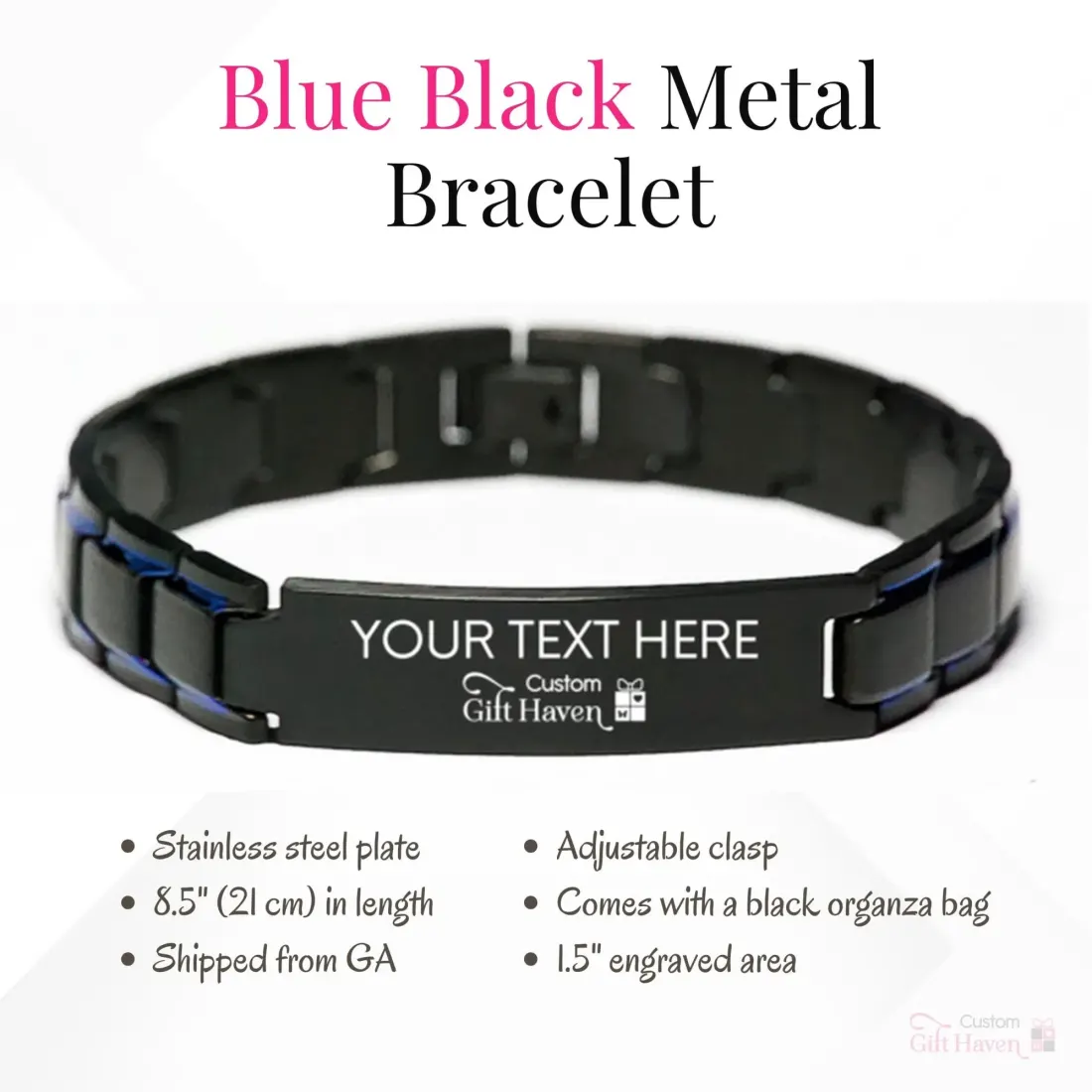 Custom Laser Engraved Grandpa Bracelet: Personalized Stainless Steel Braided Leather Jewelry — photo 6