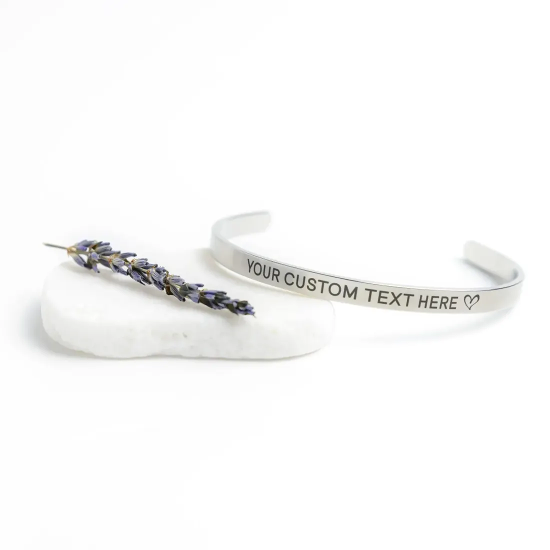 Personalized Cuff Bracelet: Laser Engraved Message, Adjustable Bangle, Gold Rose Gold Silver Plated Jewelry — photo 2