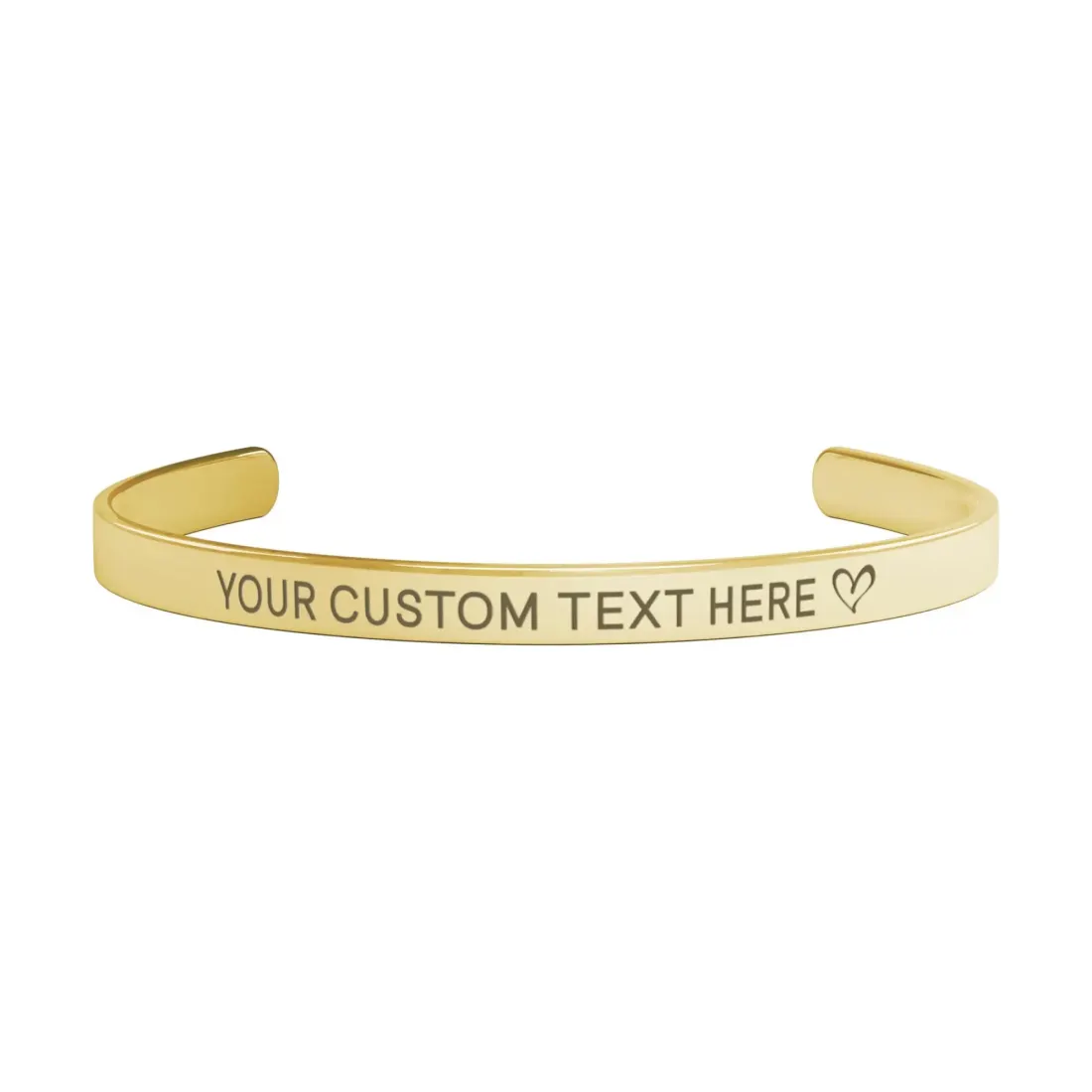 Personalized Cuff Bracelet: Laser Engraved Message, Adjustable Bangle, Gold Rose Gold Silver Plated Jewelry — photo 4