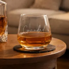 Custom Name Tumbler, Engraved Whiskey Glass, Personalised Cocktail Lover Barware thumbnail 3