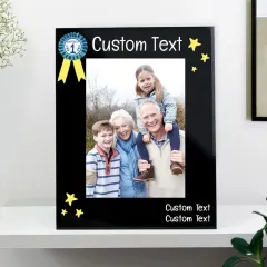 Personalized Black Glass Photo Frame, Daddy Gift, Custom Family Picture Frame thumbnail 2