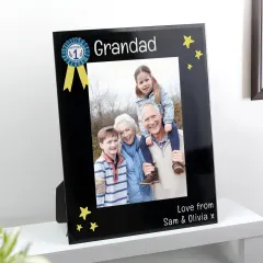 Personalized Black Glass Photo Frame, Daddy Gift, Custom Family Picture Frame thumbnail 4