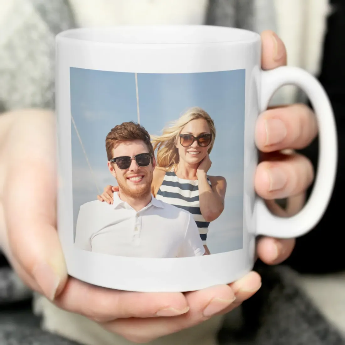 Personalised Photo Upload Mug, Custom Text Engraved Coffee Cup, Dog Dad Gift — photo 3