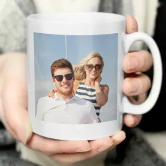 Personalised Photo Upload Mug, Custom Text Engraved Coffee Cup, Dog Dad Gift thumbnail 3