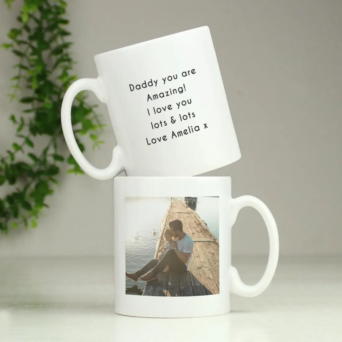 Personalised Photo Upload Mug, Custom Text Engraved Coffee Cup, Dog Dad Gift — photo 6