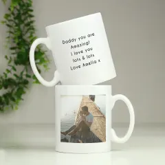 Personalised Photo Upload Mug, Custom Text Engraved Coffee Cup, Dog Dad Gift thumbnail 6