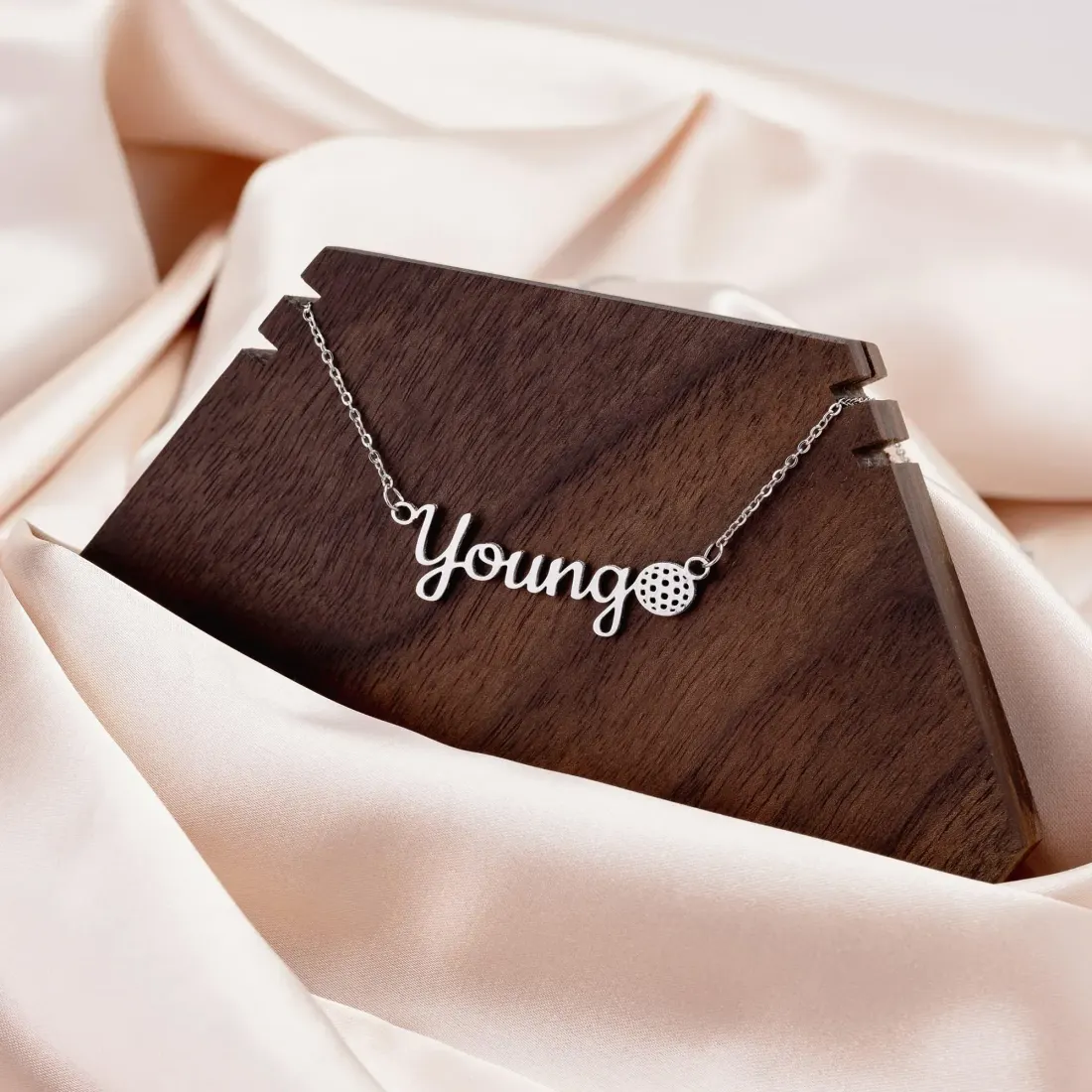 Personalized Sports Mom Name Necklace: Custom Stainless Steel Jewelry Gift — photo 3