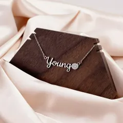 Personalized Sports Mom Name Necklace: Custom Stainless Steel Jewelry Gift thumbnail 3