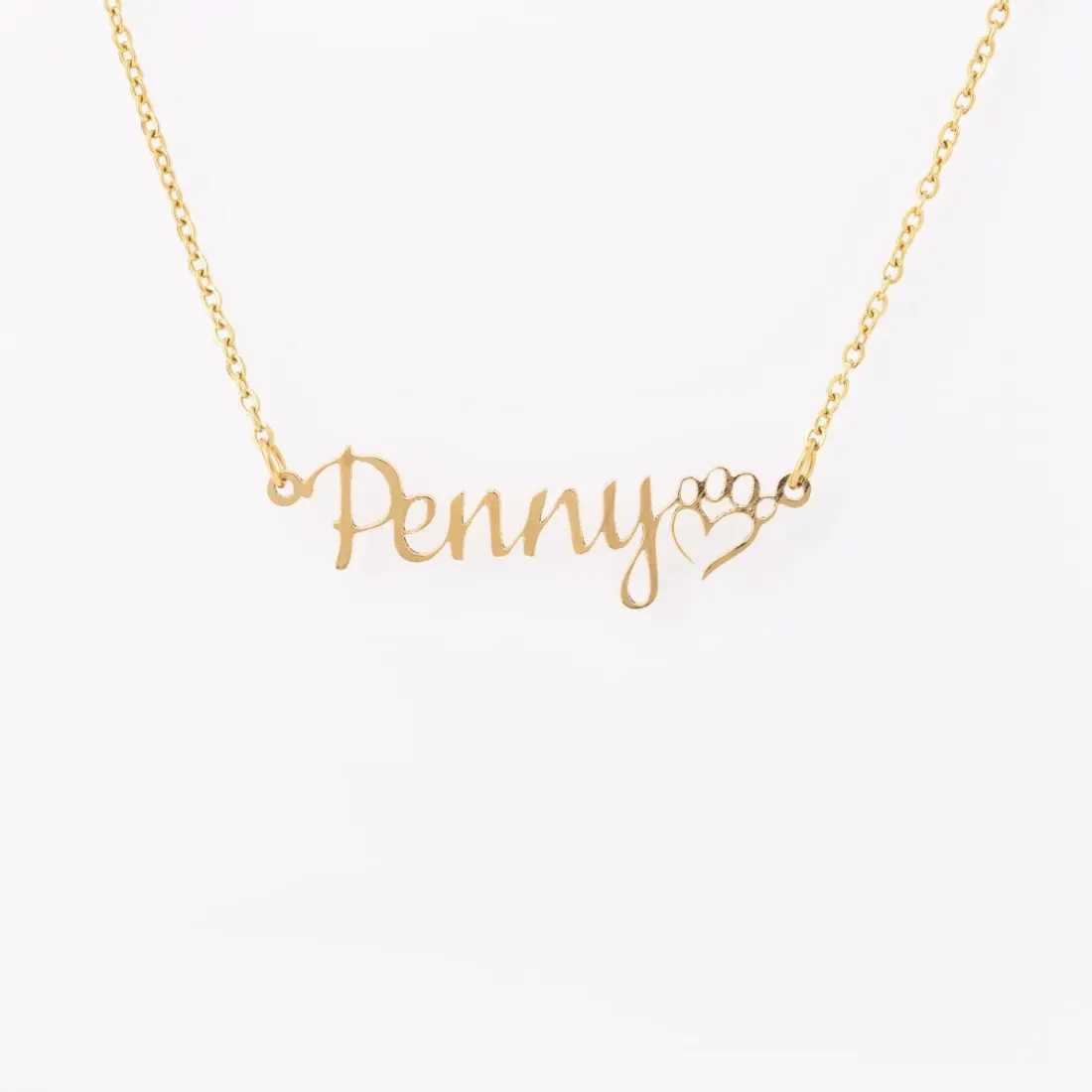 Personalized Dog Mom Paw Print Chain Necklace: Custom Pet Name Jewelry, Pet Lover Gift — photo 2