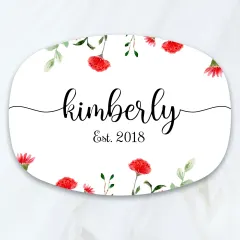 Custom Name and Date Serving Platter: Personalized Wedding Gift, Unique Anniversary Plate thumbnail 5