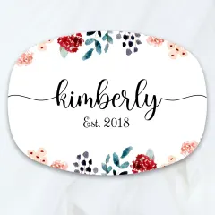 Custom Name and Date Serving Platter: Personalized Wedding Gift, Unique Anniversary Plate thumbnail 6