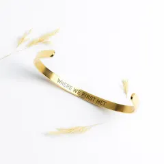 Custom GPS Coordinates Cuff Bracelet: Personalized Latitude Longitude Jewelry Gift thumbnail 3