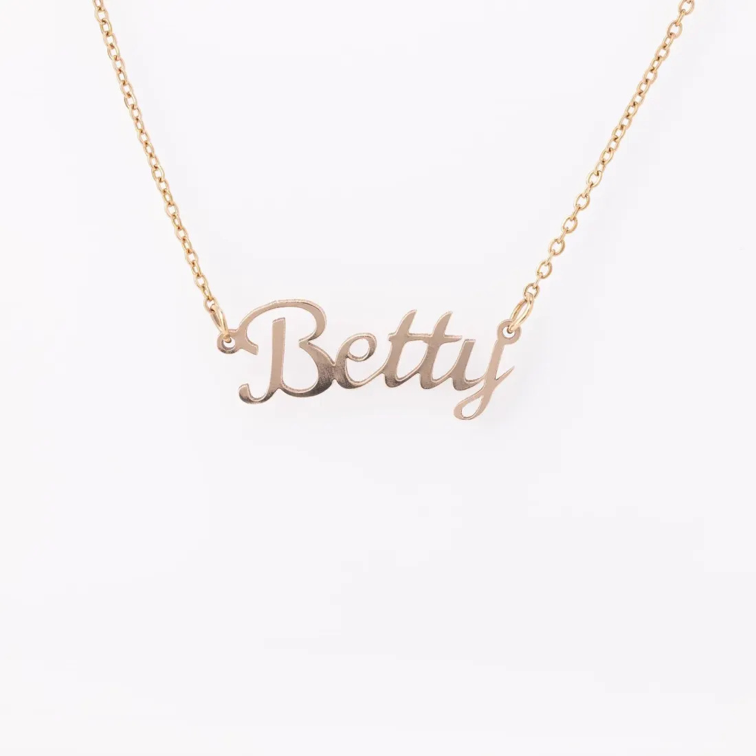 Custom 18k Gold Finish Name Necklace: Personalized Jewelry Gift, Rose Gold Finished Chain Jewellery — photo 2