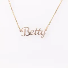 Custom 18k Gold Finish Name Necklace: Personalized Jewelry Gift, Rose Gold Finished Chain Jewellery thumbnail 2