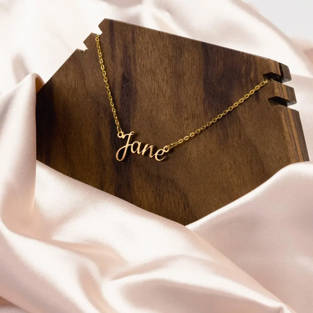 Custom 18k Gold Finish Name Necklace: Personalized Jewelry Gift, Rose Gold Finished Chain Jewellery — photo 3