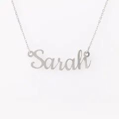 Custom 18k Gold Finish Name Necklace: Personalized Jewelry Gift, Rose Gold Finished Chain Jewellery thumbnail 6