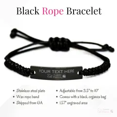 Loss of Loved One Memorial Bracelet: Custom Laser Engraved Remembrance Jewelry Gift thumbnail 4