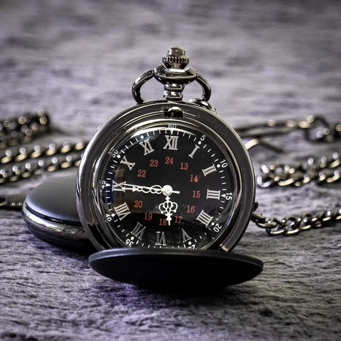 Personalized GPS Coordinates Anniversary Pocket Watch: Custom Laser Engraved Location Gift — photo 5