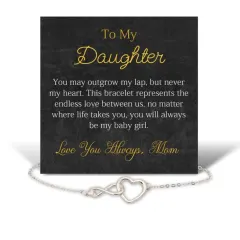 Infinity Heart Silver Bracelet: Love Gift for Mom, Sister, Wife thumbnail 6