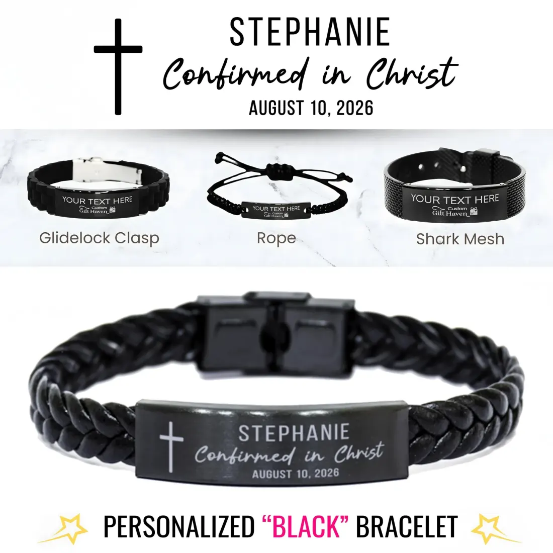 Confirmed in Christ Adult Confirmation Bracelet: Personalized Christening Jewelry Gift