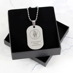 Personalised Stainless Steel Dog Tag Necklace, Custom Engraved Memorial Keepsake thumbnail 5