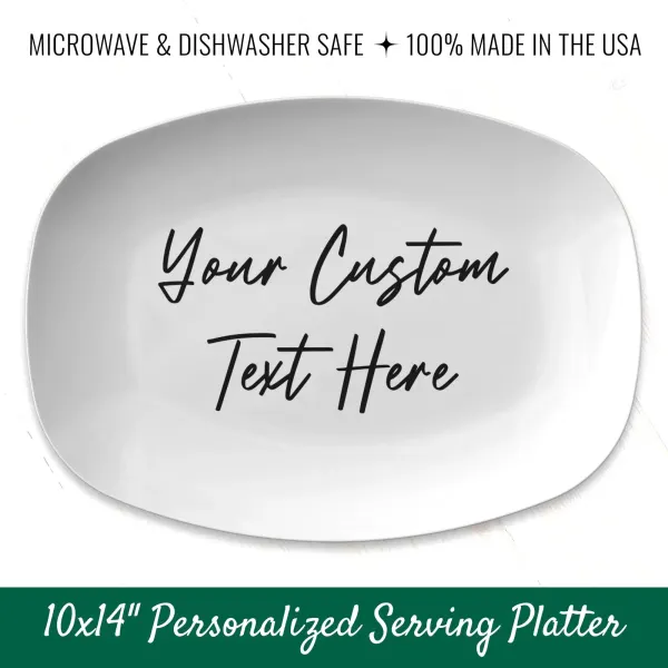 Personalized Custom Name Oval Dish: Customise Serving Platter, Housewarming Wedding Gift